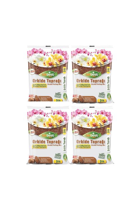 BİTBEST 4'lü Paket Orkide Toprağı 3lt