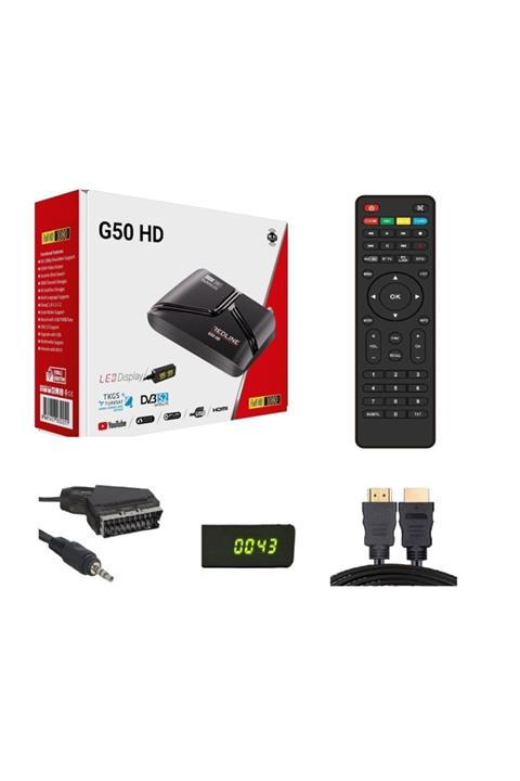 Tekno61 G50 Hd Uydu Cihazı Ve Scart Av Kablo - Plazma + Lcd + Tüplü Tv Uyumlu