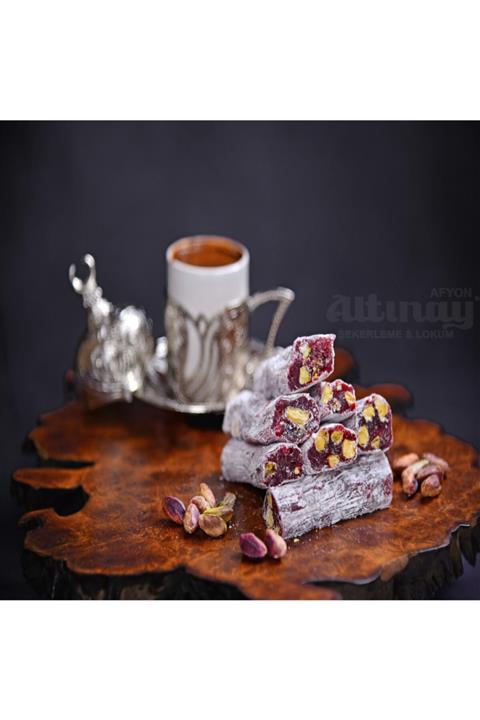 Altınay Şekerleme Meşhur Afyon Duble Antep Fıstıklı Narlı Çubuk Lokumu 500 gr