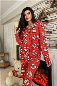 Pembishomewear Feel Nutella 2 Li Gömlek Yaka Süpersoft Pijama Takımı