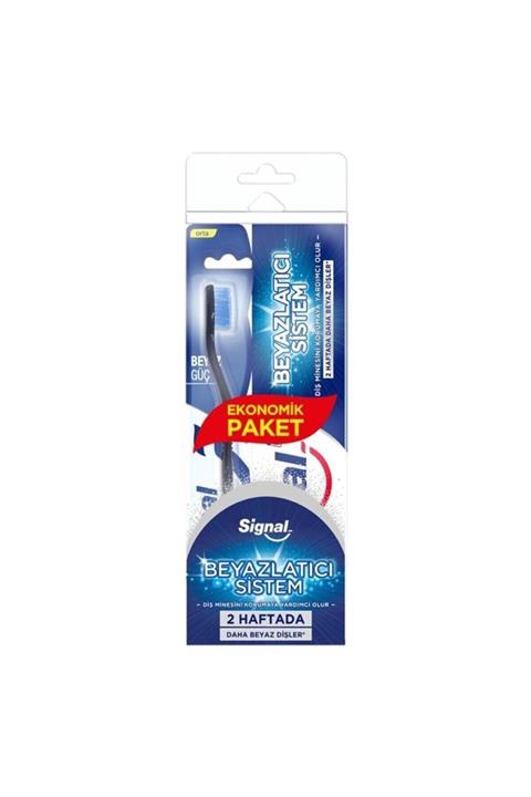 Signal Beyazlatıcı Sistem 75 ml + Beyaz Güç Orta Diş Fırçası
