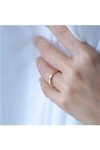 eddiajewellery 8 Ayar Zarif Köşeli Altın Alyans