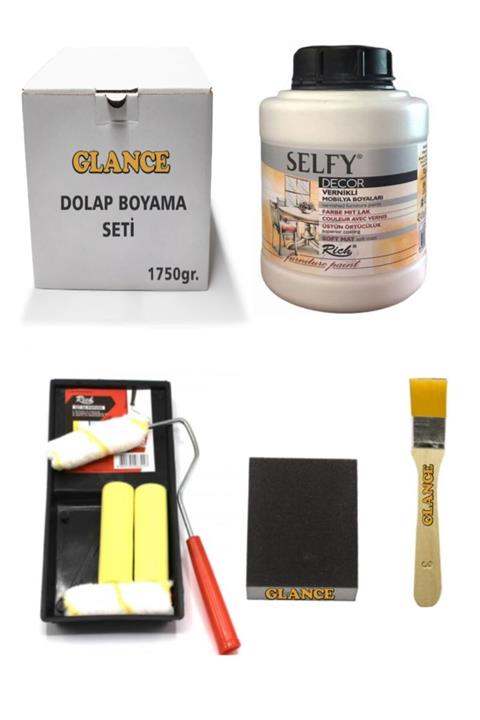 GLANCE Rich Selfy Decor Kendinden Vernikli Boya 1250 Cc Dantel Genel Amaçlı Boyama Seti