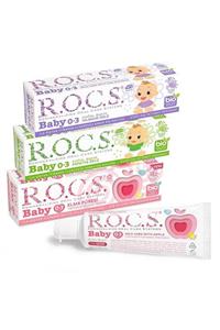 Rocs Kids Rocs Baby 0-3 Yaş Diş Macunu Florürsüz (YUTULABİLİR) Karma Set - 35ml (3 ADET)