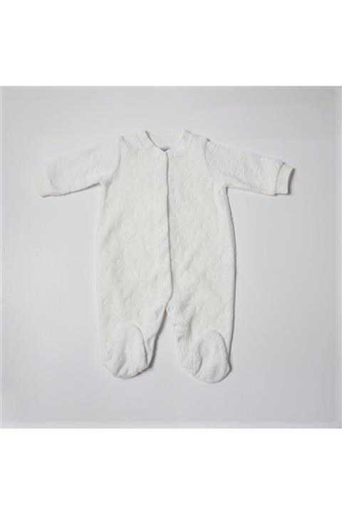 Misket Kadifeli Kalp Nakışlı Tulum