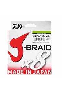 DAIWA J-braid 8b Chartreuse 150m Ip Misina 0.13mm