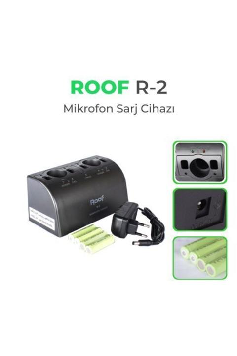 ROOF R-2 Ikili Kablosuz Mikrofon Şarj Ünitesi