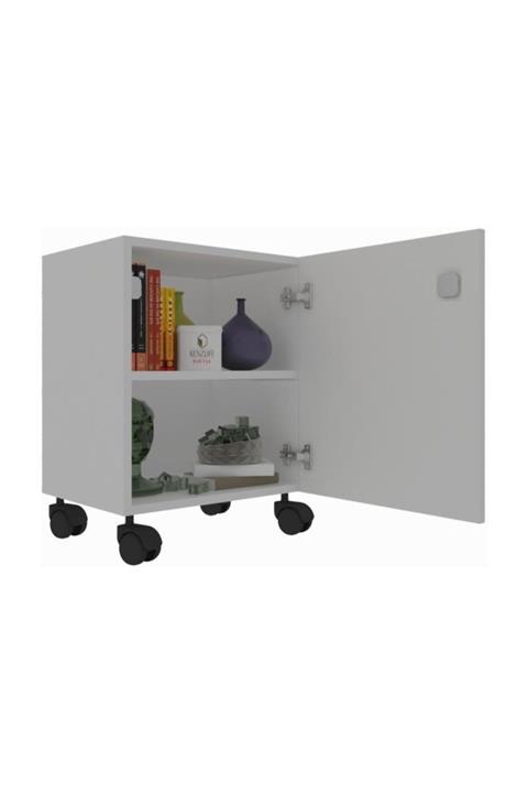 Kenzlife mutfak dolabı zehra 068*030*032 byz kilitli tekerlekli banyo evrak ofis kitaplık ayakkabılı