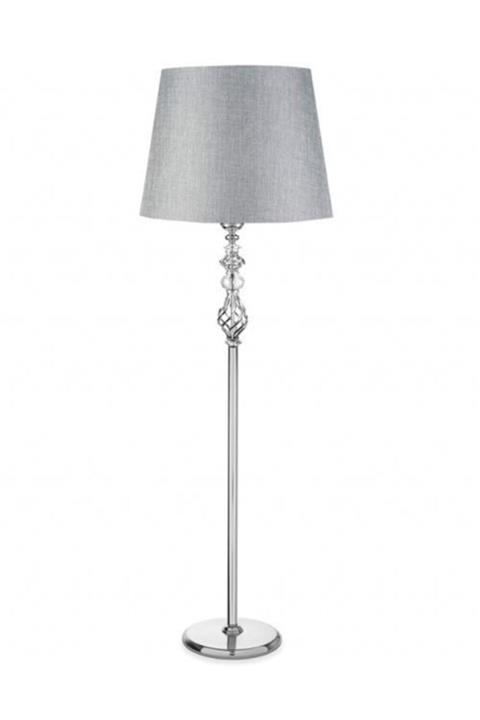 PATİNE Kristal Taşlı Şelale Krom Kaplama Lambader