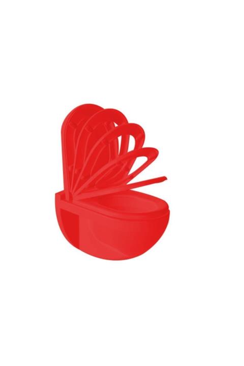 RONA Amortisörlü Sava Yavaş Kapanan Klozet Kapağı Kırmızı