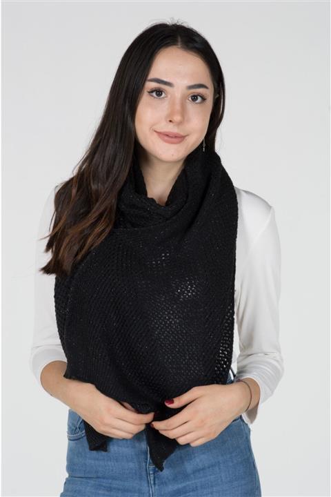 Hentley Kadın Siyah Triko Atkı