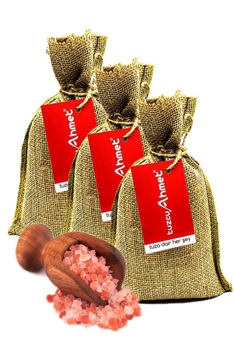 Tuzcu Ahmet 3 Adet 1 kg Orjinal Himalaya Tuzu Iri Halde