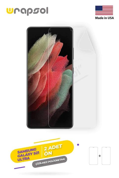 Wrapsol Samsung Galaxy S21 Ultra 5g Ekran Koruyucu-darbe Emici Amerika Üretimi