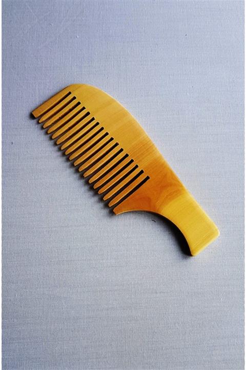 Sirus El Yapımı Doğal Ahşap Şimşir Saplı Tarak