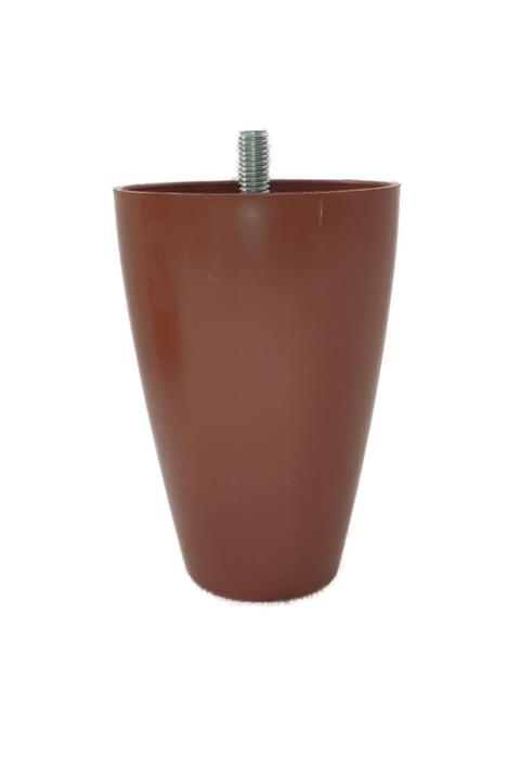 ZeyGen (VİDA ÖLÇÜSÜNE DİKKAT) - Armut Plastik Baza Ayağı Koltuk - Kanepe Ayağı 6 Adet Ceviz 10 Cm M8 Vida