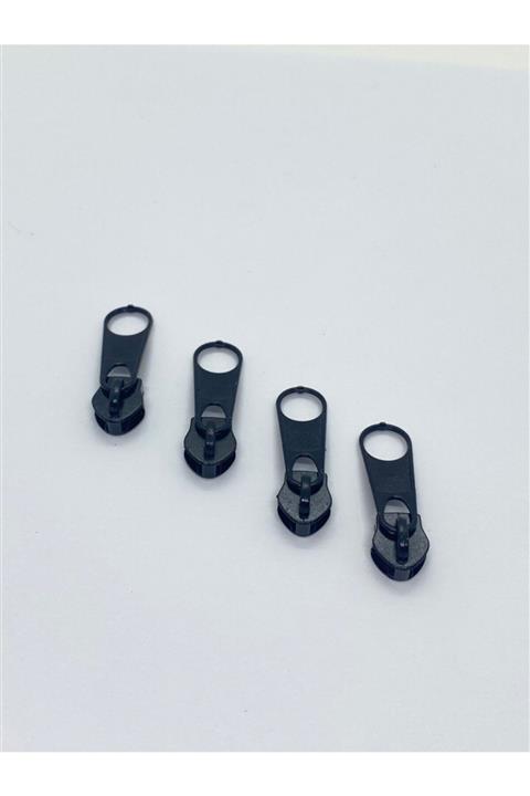 Aklar Çanta 1000 Adet Çanta T5 Plastik Fermuar Başlığı Siyah (elcik)