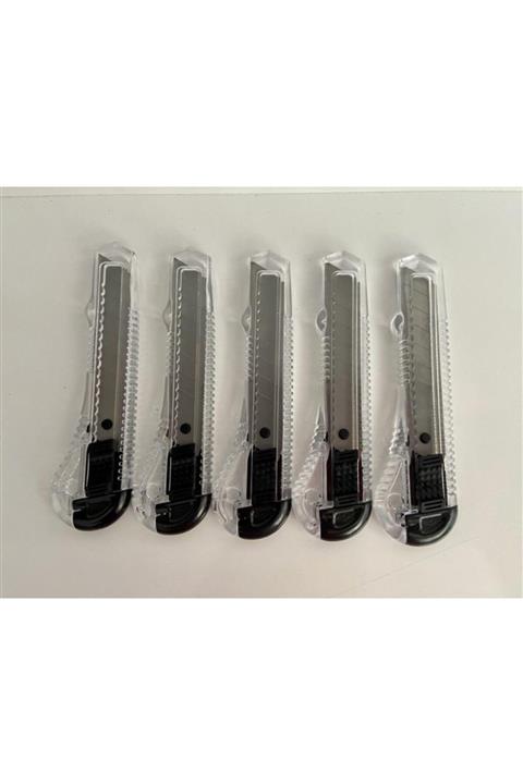 TP Maket Bıçağı Plastik Geniş Şeffaf 5 Li Set