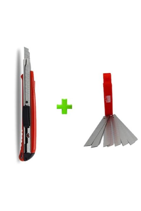 VipTec Vt875112k Set Metal Maket Bıçağı + Yedek Bıçak 9 mm 10 adet