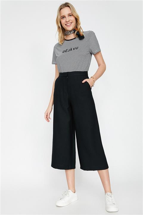 Koton Kadın Siyah Pantolon 9YAK42897UW