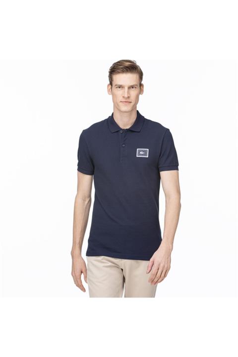 Lacoste Erkek Slim Fit Slim Fit Lacivert Kısa Kollu Polo Yaka T-Shirt PH5107