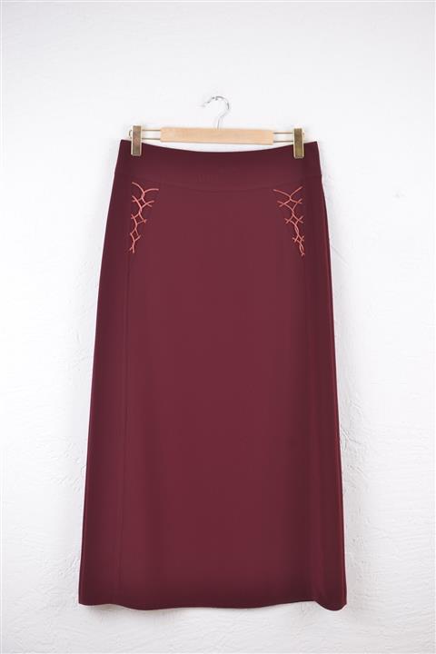 TRENDPARK Kadın Yanlar Modelli Kumaş Etek