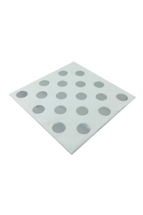 NEWOTO Peçete Beyaza Gümüş Puantiyeli 33x33cm Pk:16