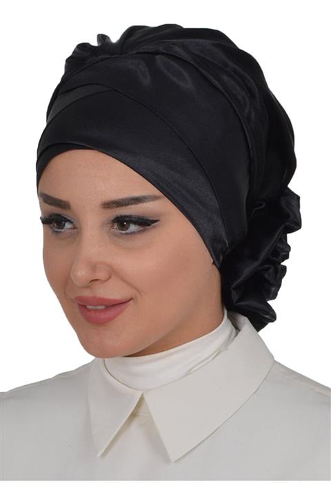 Ayşe Tasarım Tasarım Saten Hazır Türban