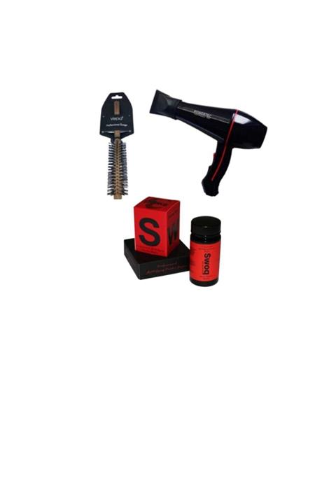 SWOQ Powertec Profesyonel Fön Makinası Pudra Wax Fön Fırçası