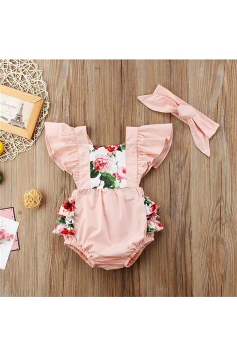 Şirin Şeyler Butiği Grace Romper Ve Saç Bandı Kız Çocuk Bebek