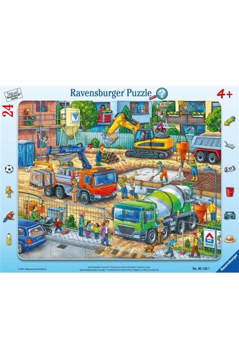 RAVENSBURGER 24 Parça Çerçeveli Puzzle Şantiyede 051427
