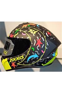 AXXIS Draken Crazy Mat Kask - Fluor Yellow - Xs