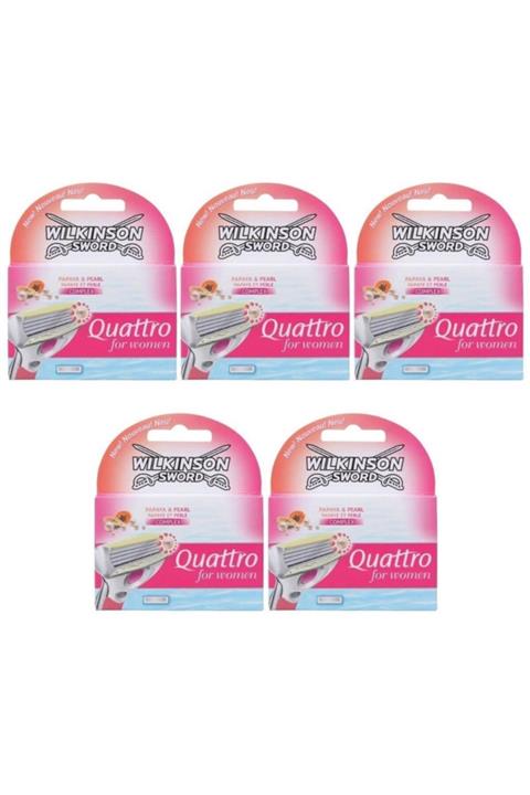 Wilkinson Sword Quattro Kadın Tıraş Bıçağı + 5 Adet Yedek Başlık