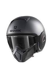 Shark Street Drak Mat Gri Gözlüklü Kask