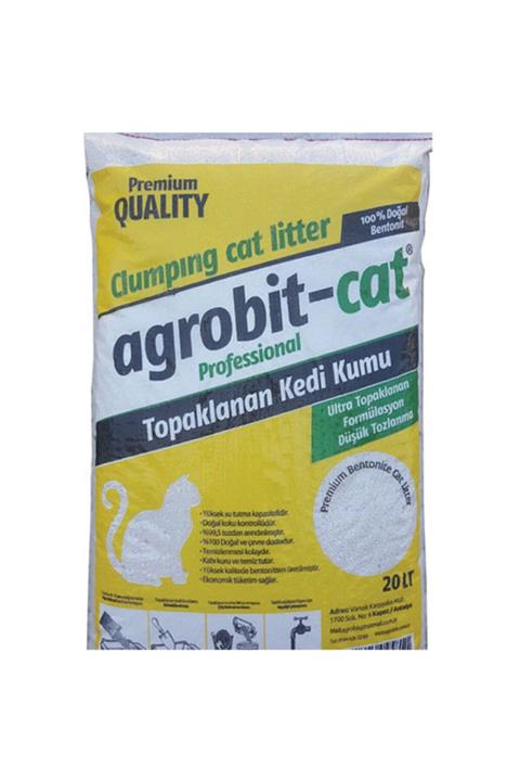 agrobit cat Doğal Bentonit Kokusuz Kedi Kumu 20 lt