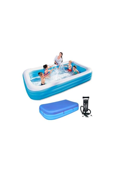 BESTWAY 54009 Havuz + Pompa + Havuz Örtüsü 305x183x56cm