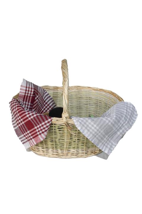 Hardov Hasır Örme Piknik Sepeti Kapaksız