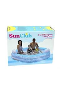 CAN OYUNCAK 57161 Jilong Sunclub Altıgen Aile Havuzu 223x211x58 Cm