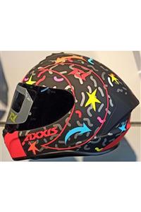 AXXIS Draken Crazy Mat Kask - Kırmızı - M