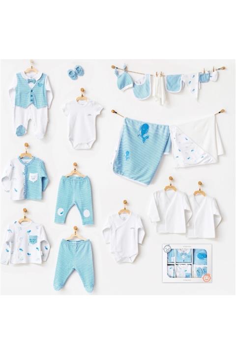 andywawa Bebek Hastane Çıkışı 20 Pcs Newborn Set Cute Whale