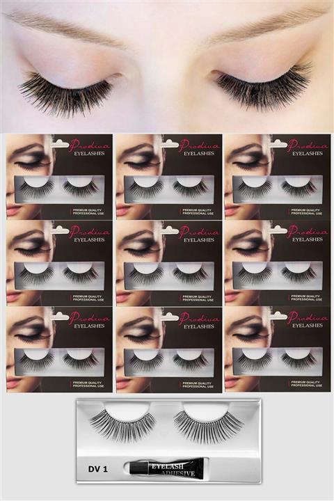 PRODİVA Dv 1 Model Bütün Takma Kirpik 10 Lu Paket