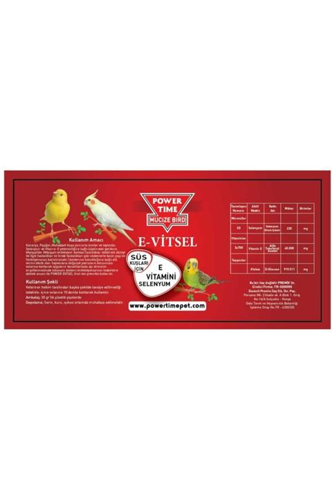 POWER TIME MUCİZE BIRD E Vitamini S.k.t 05.10.2022