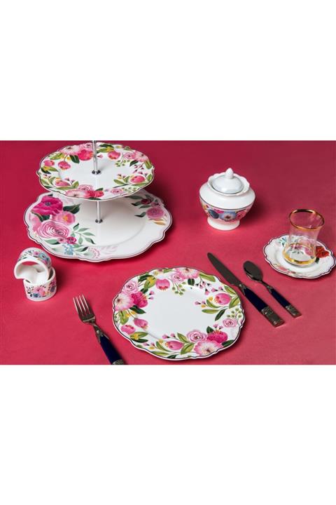 Lotus Fıne Porselen 29 Parça Ikram Seti: -6 Kişilik