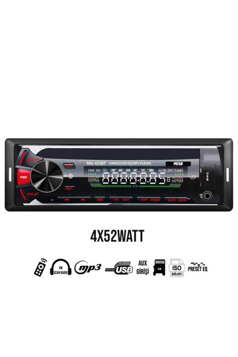 MEGA Oto Teyp 4x52w Aux/usb/sd/uk/fm Bluetooth Mg-425bt