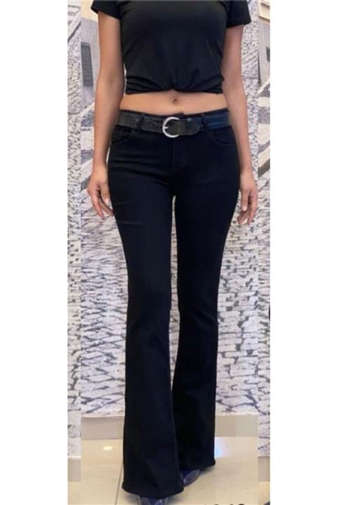 denimfix Siyah Ispanyol Paça Pantolon
