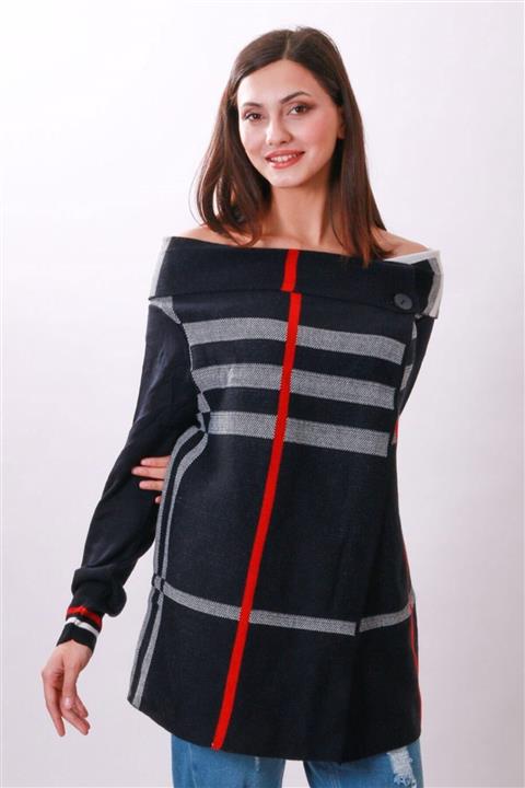 BUSEM Klasik Lacivert Çizgili Panço