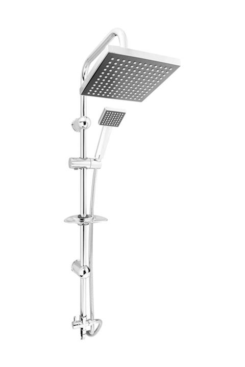 checkmate Beyazsu Siyah Robot Yağmurlama Tepe Duş Seti Banyo Takımı