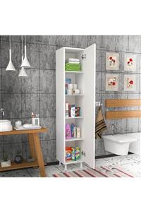 dekorstilim Mdf Banyo Boy Dolabı Çok Amaçlı Dolap 5 Raflı