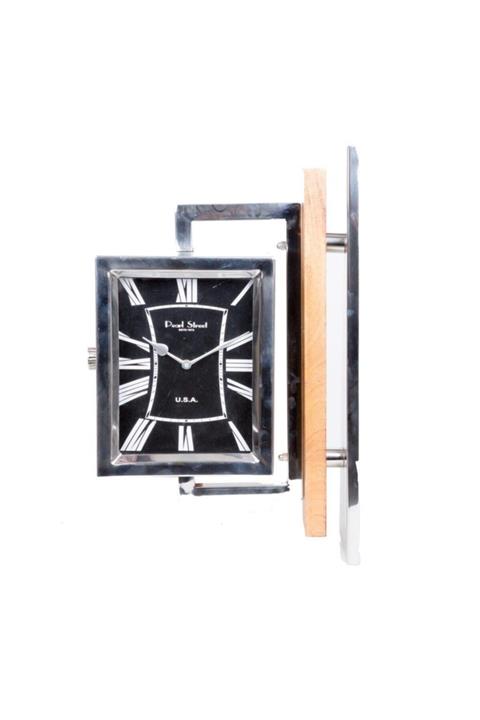 Lucky Art Silver Ahşaplı Büyük Istasyon Saat