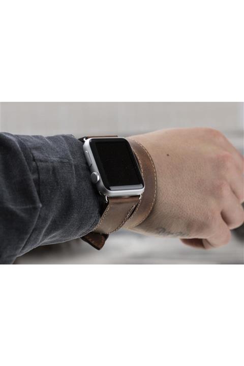 Bouletta Apple Watch Deri Kordon 42-44mm Çift Tur G2 Kahverengi