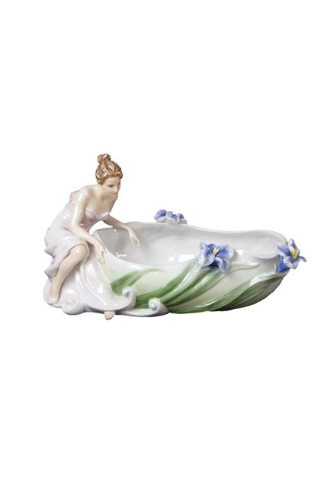 Tüterler Wise Çiçekli Porselen Şekerlik